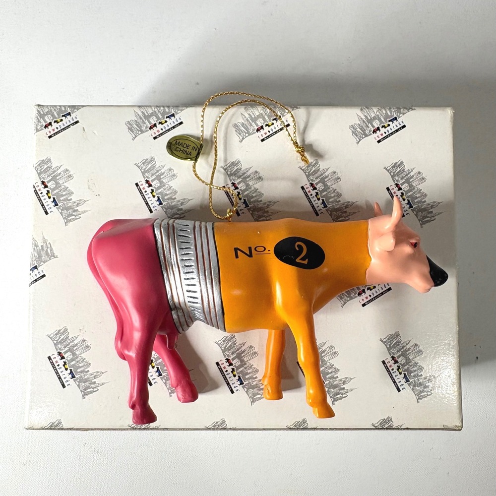 CowParade No. 2 Pencil Cow Hanging Ornament Collectible Art Figurine with Box